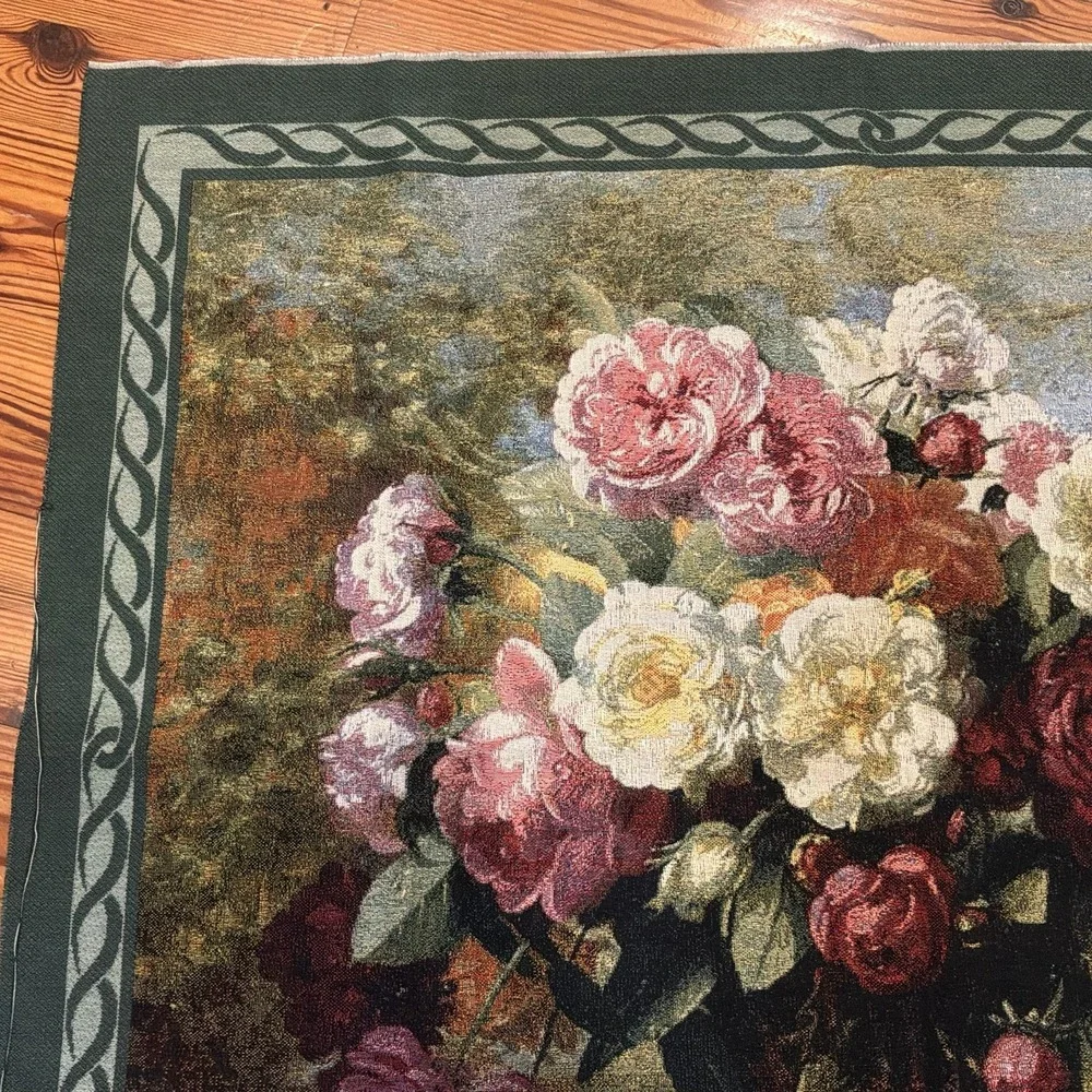 Large Floral Tapestry Piece Albert Williams Nature's Glory 42 X 36